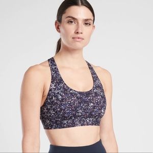 Athleta SZ XXS A-C Ultimate Printed Bra Supersonic Compression | NWT